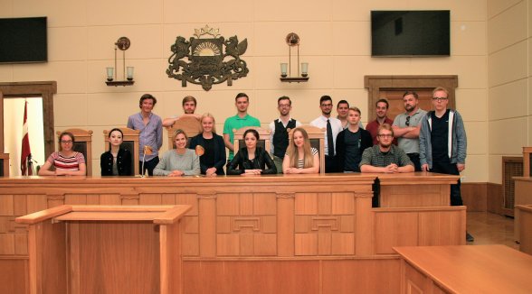 STUDENTS OF SUMMER SCHOOLS OF TURĪBA UNIVERSITY AND UNIVERSITY OF LATVIA VISIT THE SUPREME COURT