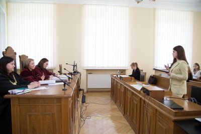 University of Latvia students participate in a moot court competition