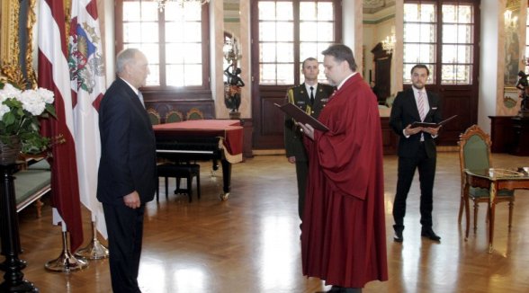 THE PRESIDENT OF LATVIA ACCEPTS JUDGE’S OATH OF AIGARS STRUPISS