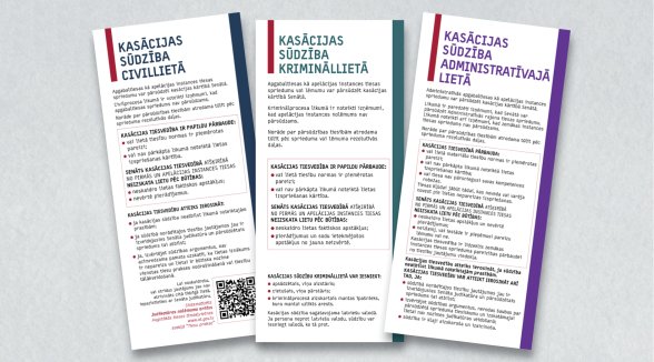 Sagatavoti informatīvi bukleti par kasācijas sūdzību civillietā, krimināllietā un administratīvajā lietā