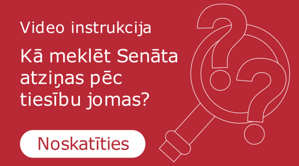 Video instruction on searching for Senate findings by field of law