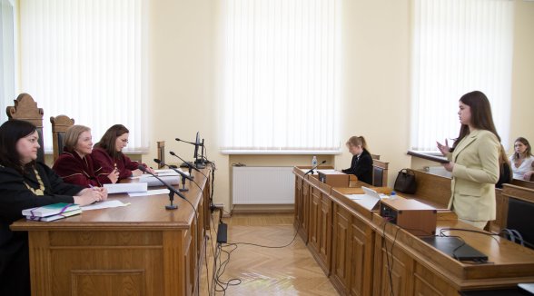 University of Latvia students participate in a moot court competition