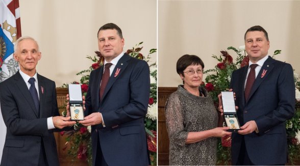 Valsts prezidents Rīgas pilī pasniedz augstākos valsts apbalvojumus