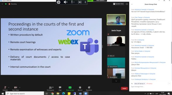 Augstākā tiesa dalās pieredzē par lietu izskatīšanu rakstveida procesā