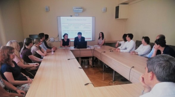 Judges and prosecutors from nine European Union countries learn about the work of the Supreme Court of Latvia