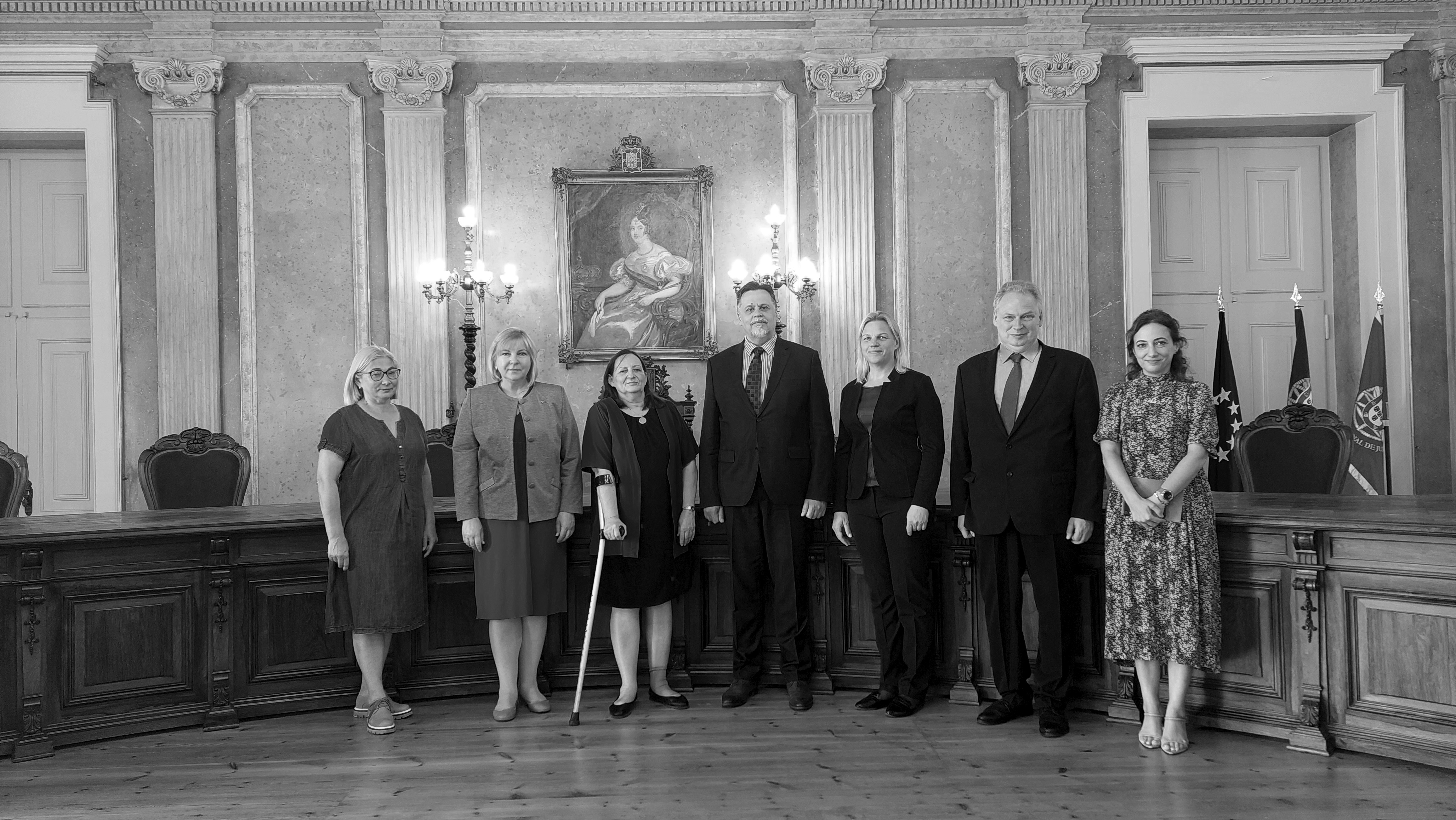 Augstākās tiesas delegācija ar Portugāles Augstākās tiesas viceprezidenti Maria dos Prazeres Beleza un Sekretariāta vadītāju, apelācijas instances tiesnesi norīkojumā Augstākajā tiesā Gabriela Cunha Rodrigues