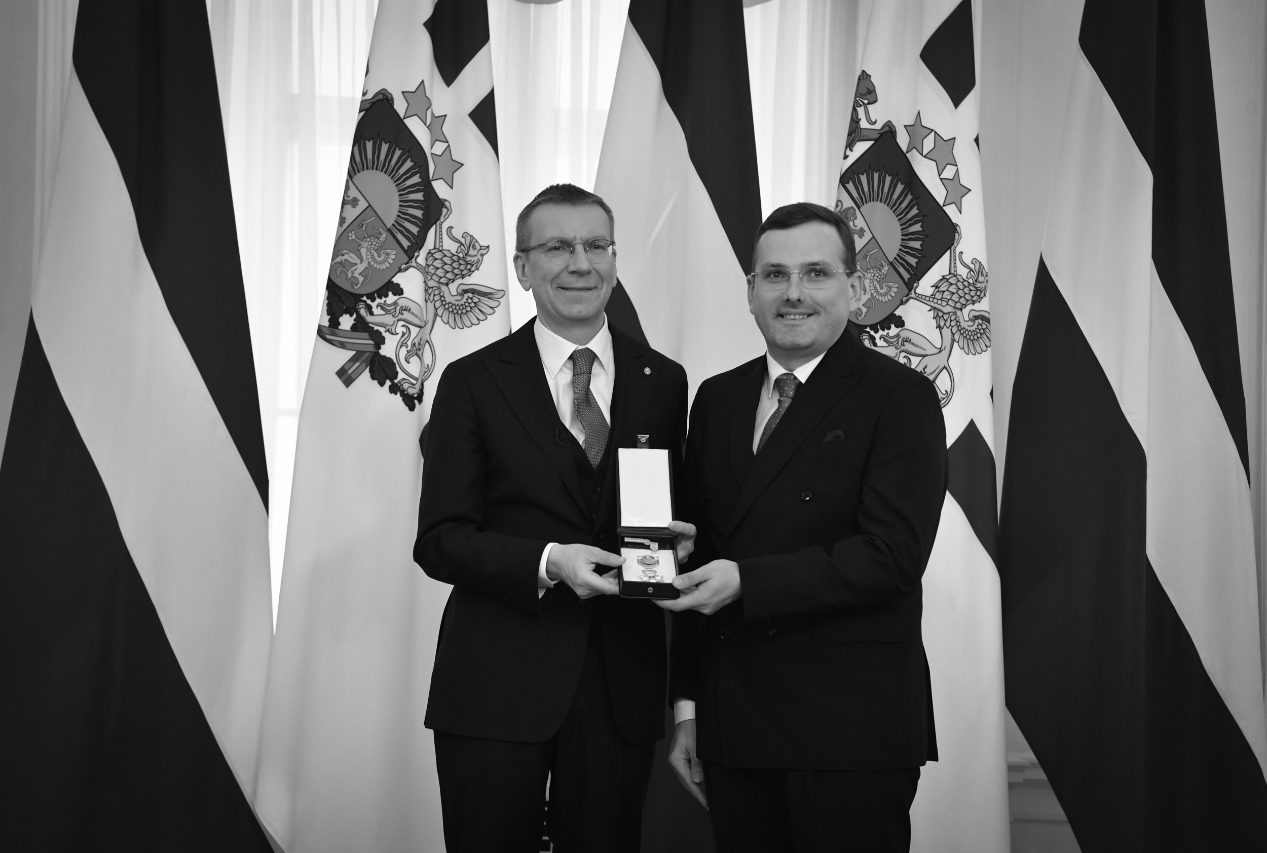 Triju Zvaigžņu ordeni Jānim Plepam pasniedz Valsts prezidents Edgars Rinkēvičs