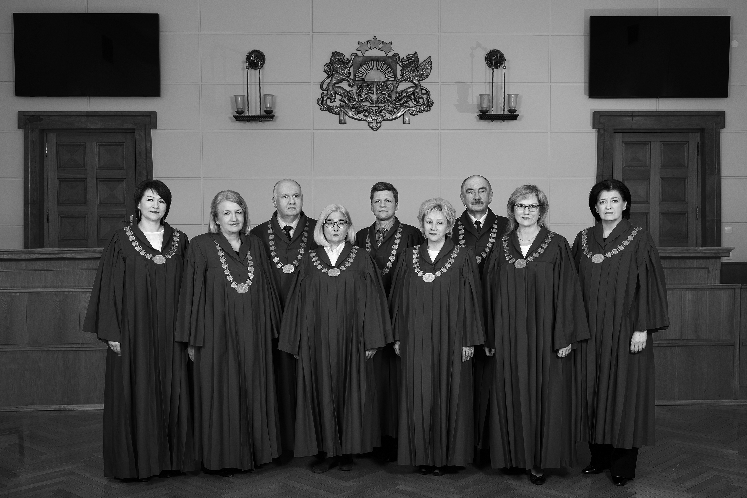 Senāta Krimināllietu departamenta senatori 2024.gadā: Sandra Kaija, Inguna Radzeviča, Artūrs Freibergs, Anita Poļakova, Aivars Uminskis, Aija Branta, Ivars Bičkovičs,  Inese Laura Zemīte, Irīna Jansone